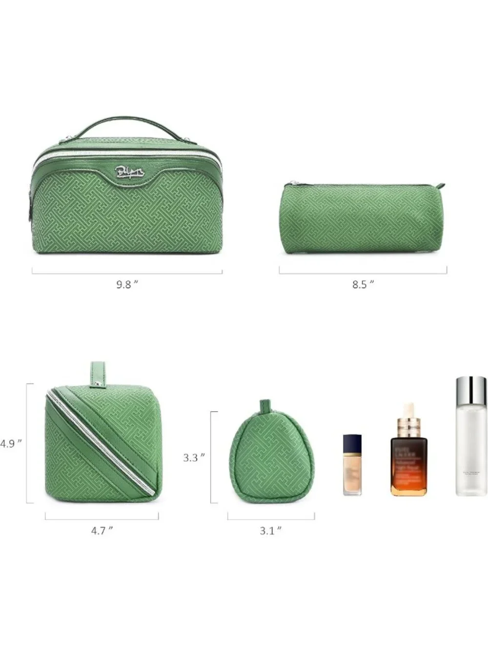 Vintage-Inspired Travel Makeup Bag Set | Large Capacity Cosmetic Organizer - 3